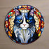 Cat Black & White Glass Suncatcher Worktop Saver
